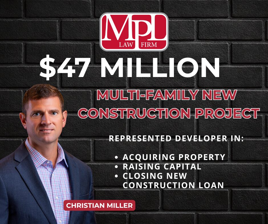 47 million dollar Construction deal closed